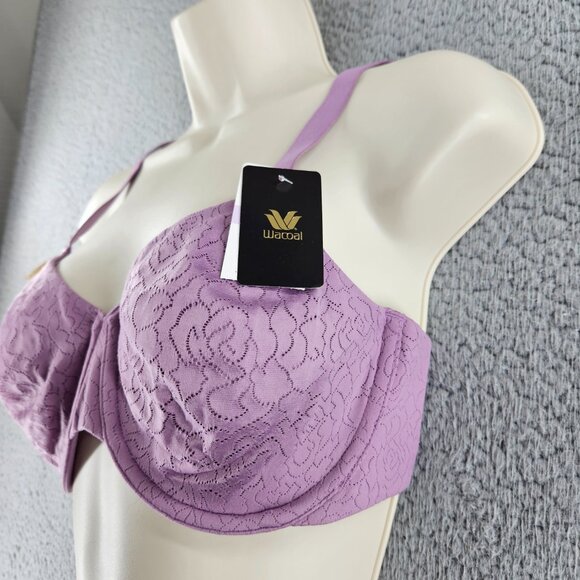 Wacoal Bra Womens 36D Purple Lace Underwire Padded 855345 Full Coverage‎ Support - Picture 5 of 14
